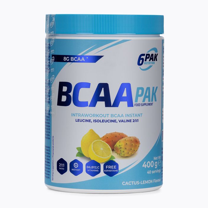 BCAA 6PAK PAK aminokyseliny 400g kaktus-citrus PAK/013#KAKCY
