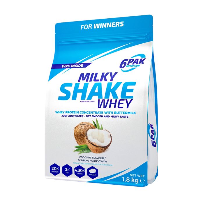 Srvátka 6PAK Milky Shake 1800 g Kokos 2
