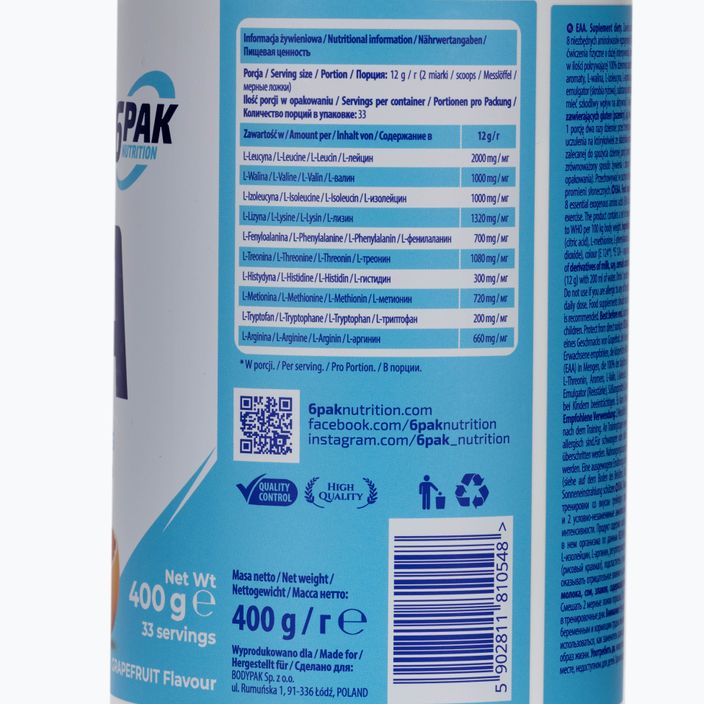 EAA 6PAK aminokyseliny 400g grapefruit PAK/136#GREJP 3