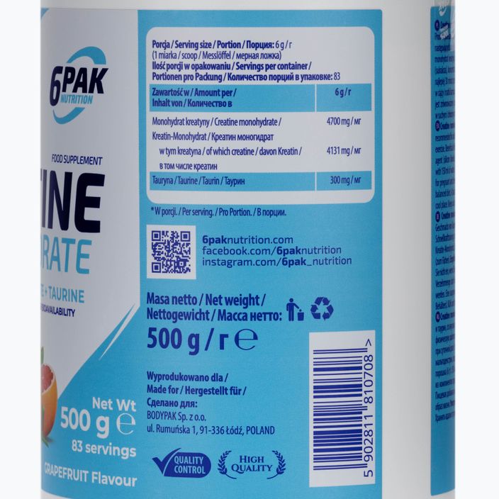 Kreatín monohydrát 6PAK kreatín 500g grapefruit PAK/137#GREJP 3