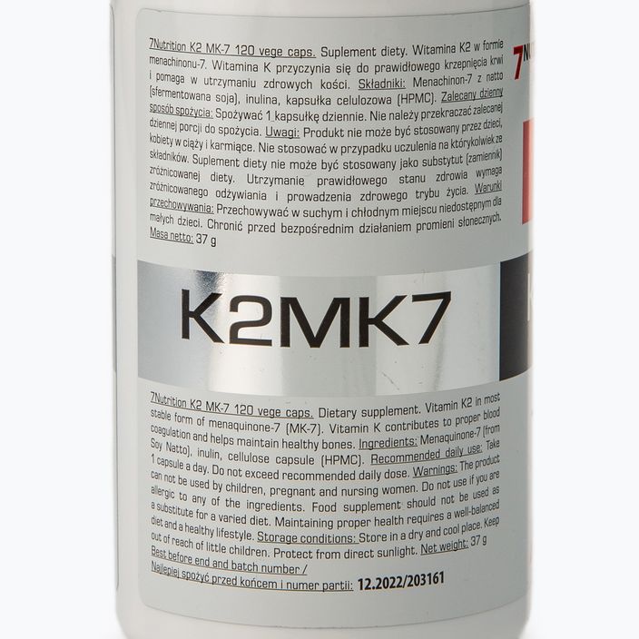 Vitamín K2 MK7 7Nutrition 100mcg vitamínový komplex 120 kapsúl 7Nu000385 2