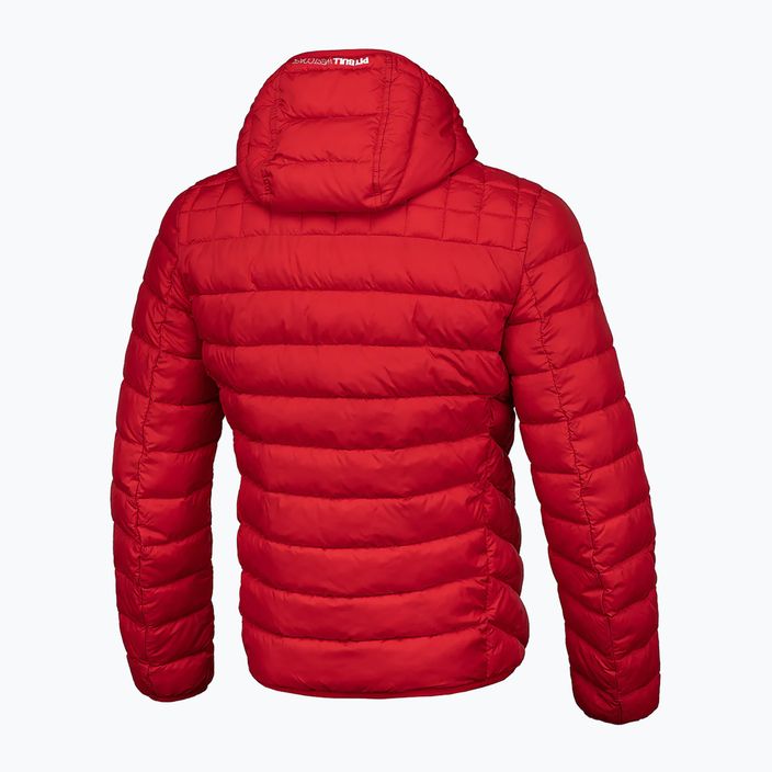 Pánska zimná bunda Pitbull West Coast s kapucňou Seacoast červená 4