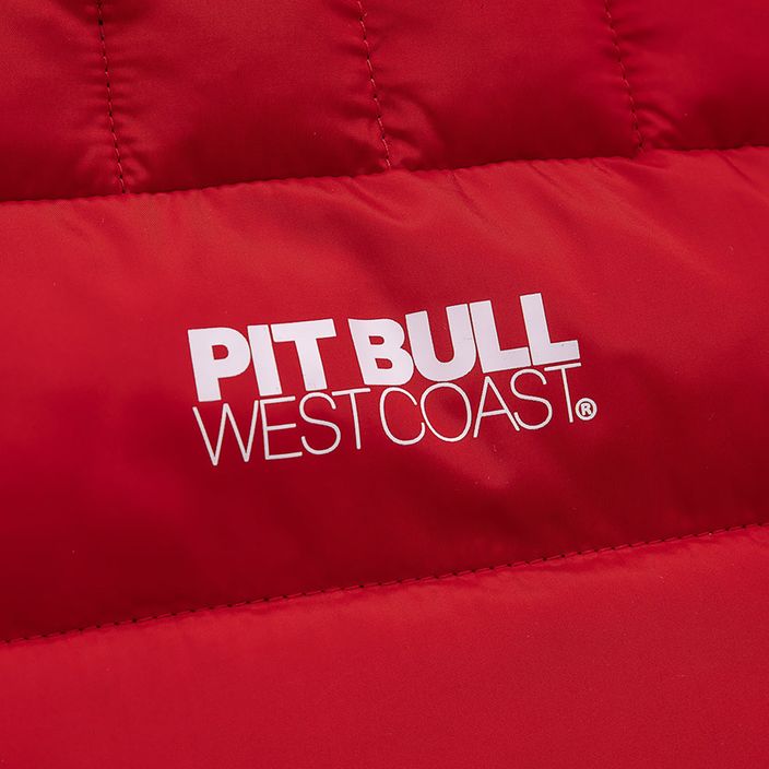 Pánska zimná bunda Pitbull West Coast s kapucňou Seacoast červená 10