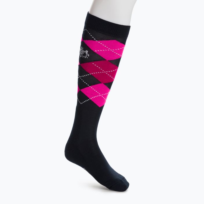 Jazdecké ponožky COMODO black/pink SJPW/02