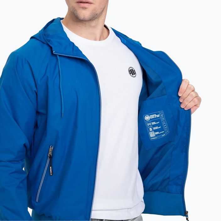 Pánska nylonová bunda Pitbull West Coast Athletic s kapucňou royal blue 4