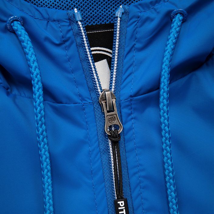 Pánska nylonová bunda Pitbull West Coast Athletic s kapucňou royal blue 8