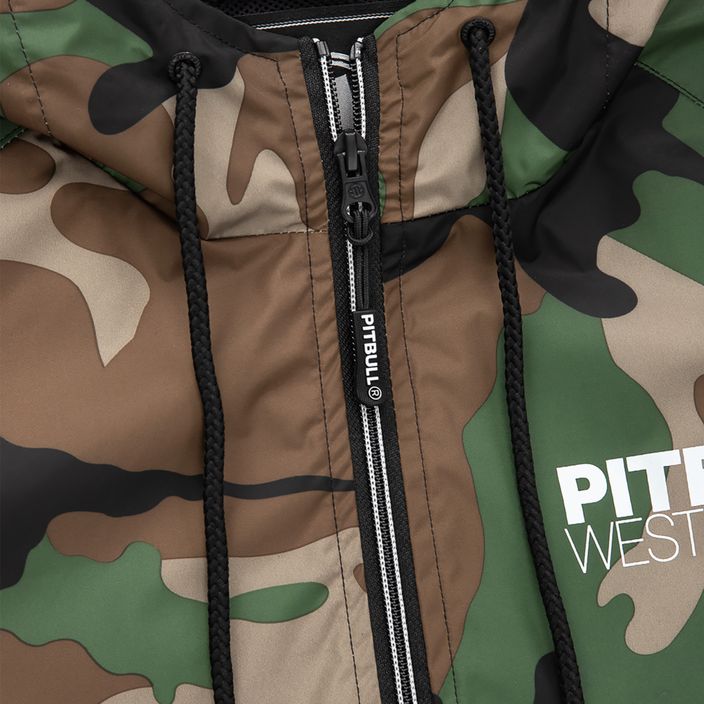 Pánska bunda Pitbull West Coast Athletic s kapucňou z nylonu woodland camo 9