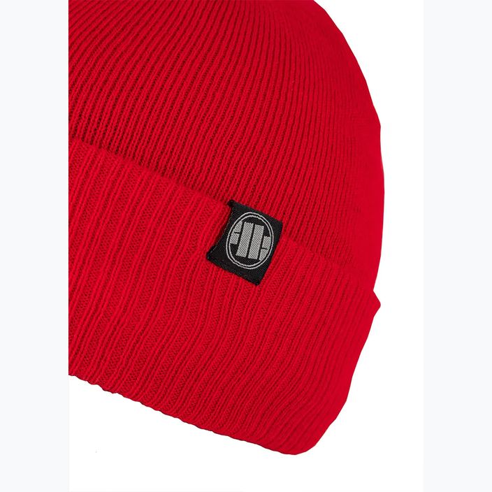Pitbull West Coast zimná čiapka s malým logom červená 3