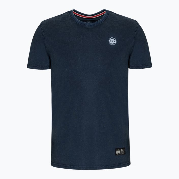 Pánske tričko Pitbull West Coast T-Shirt Small Logo Denim Washed 190 dark navy
