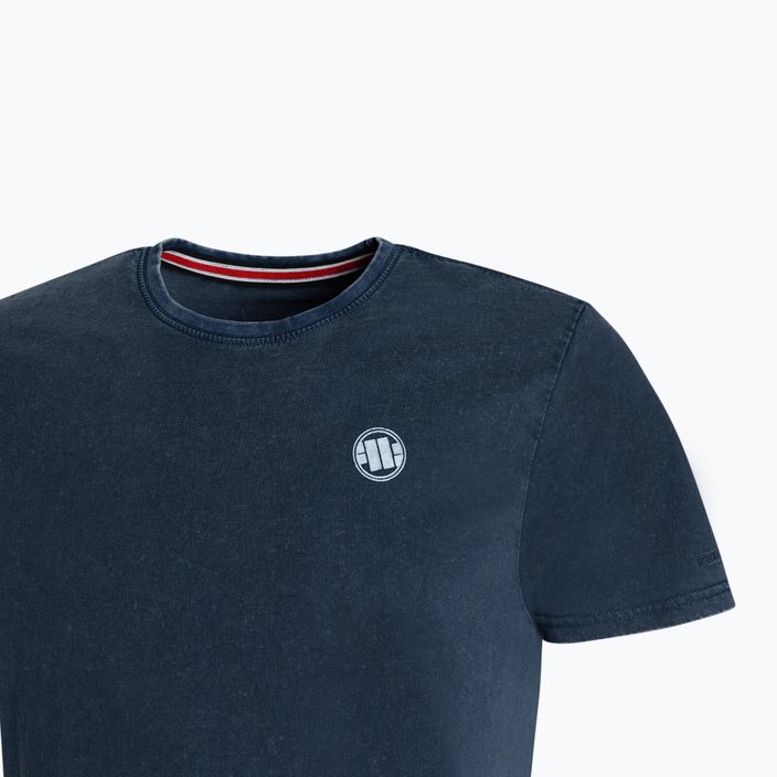 Pánske tričko Pitbull West Coast T-Shirt Small Logo Denim Washed 190 dark navy 3