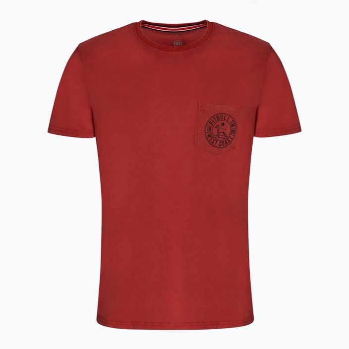 Pánske tričko Pitbull West Coast T-Shirt Circle Dog burgundy