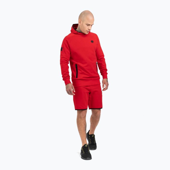 Pánska mikina Pitbull West Coast Skylark Hooded Sweatshirt red 2