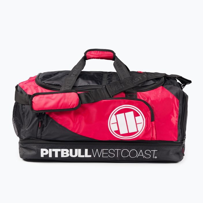 Pánska tréningová taška Pitbull West Coast Big Logo TNT black/red