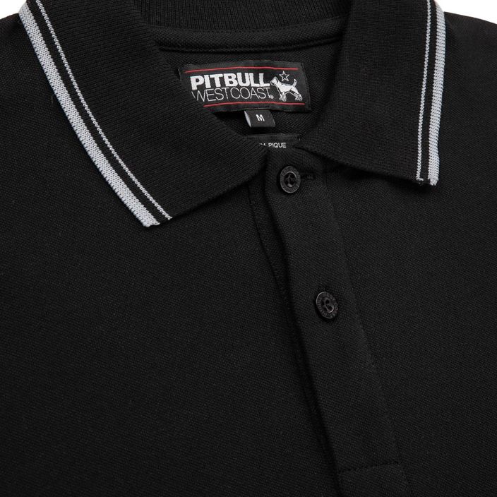 Pánska polokošeľa Pitbull West Coast Pique Stripes Regular black 6