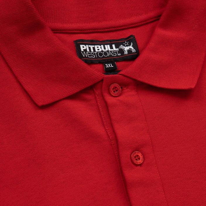 Pánske polo tričko Pitbull West Coast Polo Pique Regular red 4