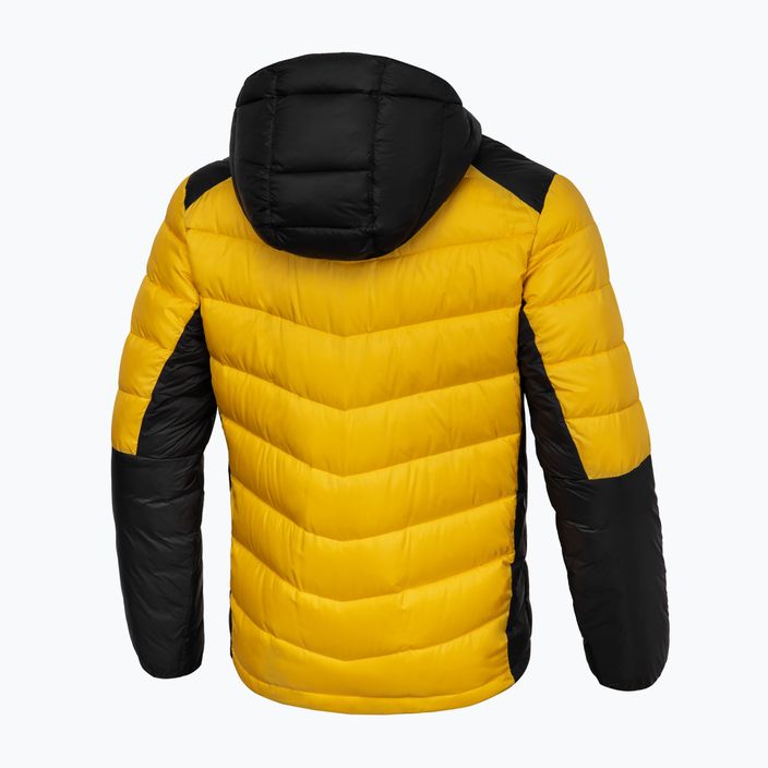 Pitbull West Coast pánska zimná bunda Evergold Hooded Padded yellow/black 7