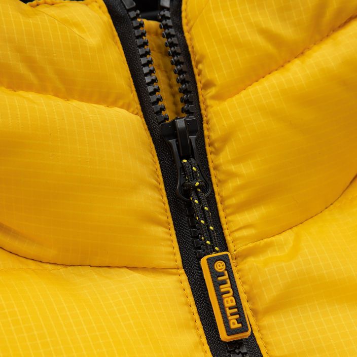 Pitbull West Coast pánska zimná bunda Evergold Hooded Padded yellow/black 8