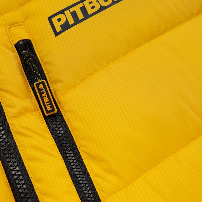 Pitbull West Coast pánska zimná bunda Evergold Hooded Padded yellow/black 10