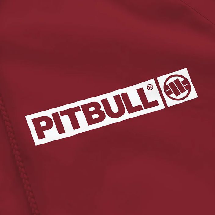 Pánska bunda Pitbull West Coast Athletic Logo Hooded Nylon burgundy 5