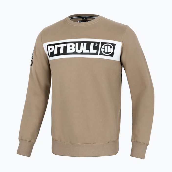 Pánska mikina Pitbull Sherwood Crewneck bledá piesková 5