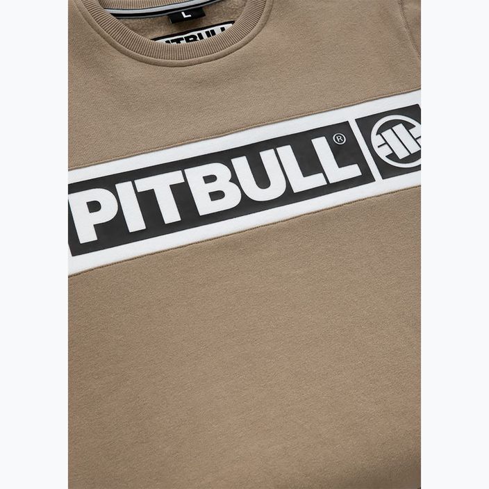 Pánska mikina Pitbull Sherwood Crewneck bledá piesková 7