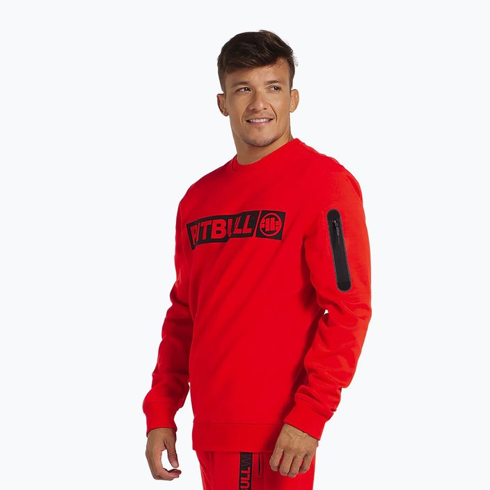 Pánska mikina Pitbull Beyer Crewneck flame red