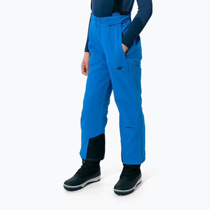 Detské lyžiarske nohavice 4F modré HJZ22-JSPMN001