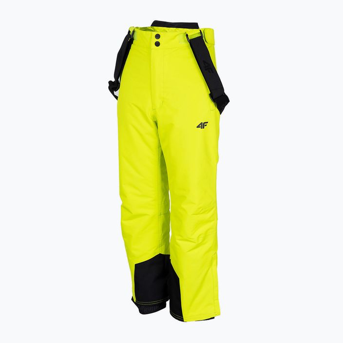 Detské lyžiarske nohavice 4F žlté HJZ22-JSPMN001 7