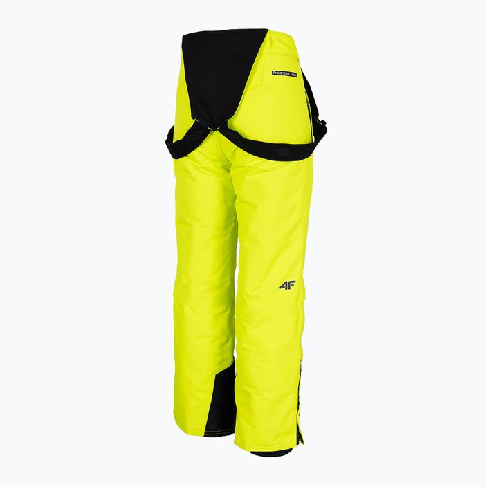 Detské lyžiarske nohavice 4F žlté HJZ22-JSPMN001 8