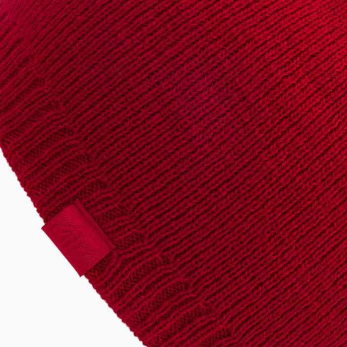 Pánska zimná čiapka 4F červená H4Z22-CAM002 3