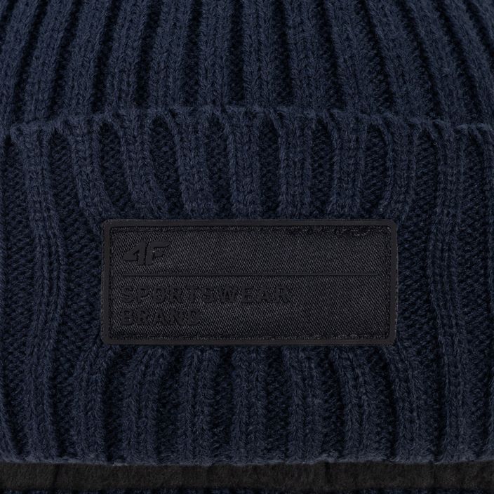 Pánska zimná čiapka 4F navy blue H4Z22-CAM013 4