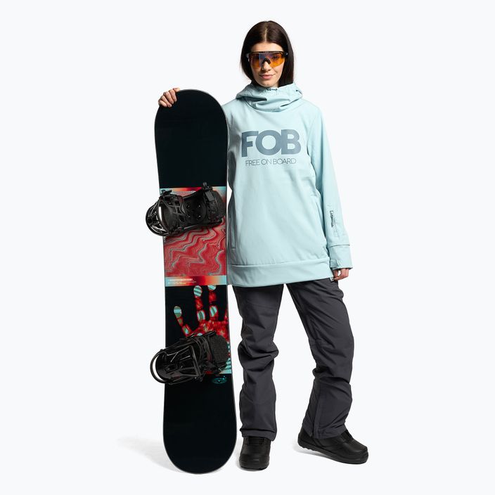 Dámska snowboardová bunda 4F light blue H4Z22-SFD001F 2