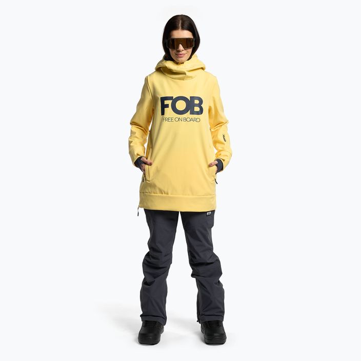 Dámska snowboardová bunda 4F žltá H4Z22-SFD001F 2