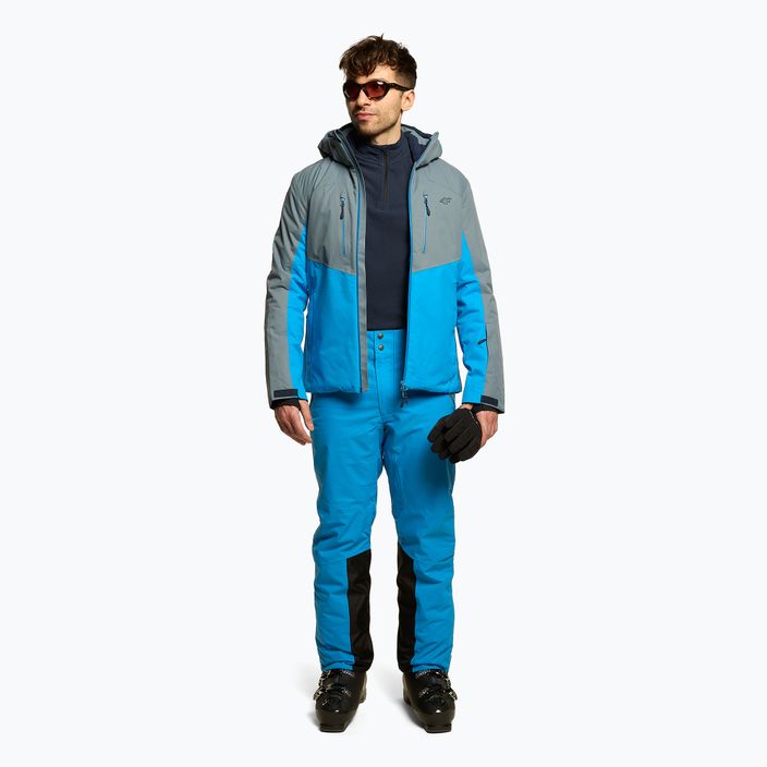 Pánska lyžiarska bunda 4F modro-šedá H4Z22-KUMN011 2