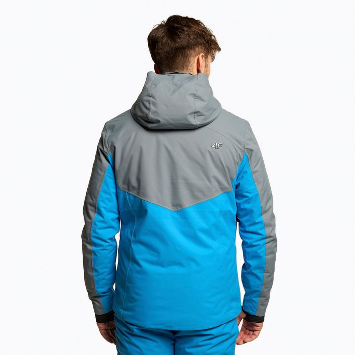 Pánska lyžiarska bunda 4F modro-šedá H4Z22-KUMN011 3