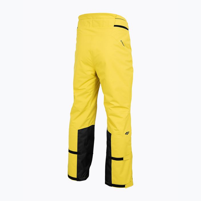 Pánske lyžiarske nohavice 4F žlté H4Z22-SPMN006 7