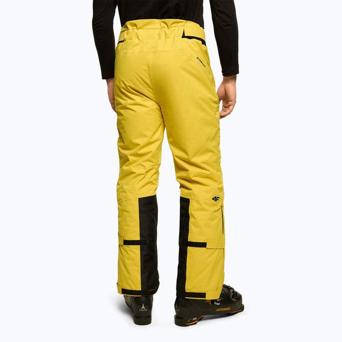 Pánske lyžiarske nohavice 4F žlté H4Z22-SPMN006 3