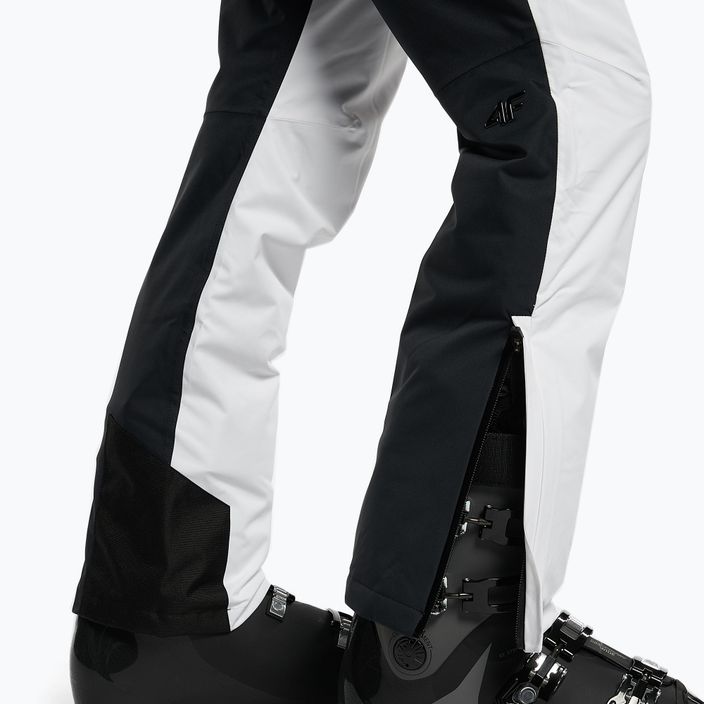 Dámske lyžiarske nohavice 4F bielo-čierne H4Z22-SPDN006 4