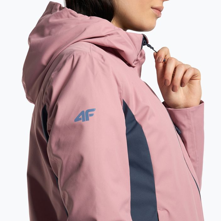 Dámska lyžiarska bunda 4F pink H4Z22-KUDN002 5