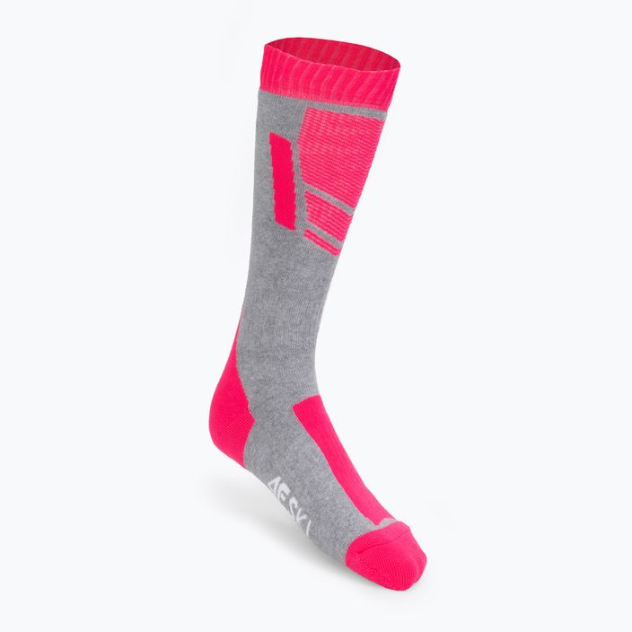 Detské lyžiarske ponožky 4F sivo-ružové 4FJAW22UFSOF028 2