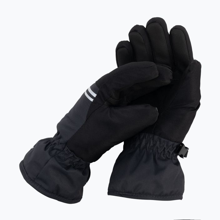Detské lyžiarske rukavice 4F sivo-čierne 4FJAW22AFGLM038