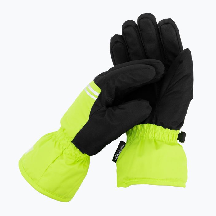 Detské lyžiarske rukavice 4F zeleno-čierne 4FJAW22AFGLM038