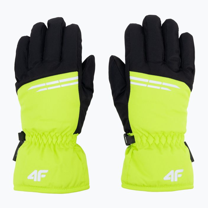 Detské lyžiarske rukavice 4F zeleno-čierne 4FJAW22AFGLM038 3