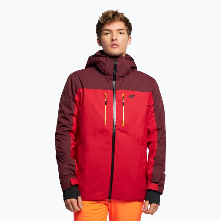 Pánska lyžiarska bunda 4F červená H4Z21-KUMN014