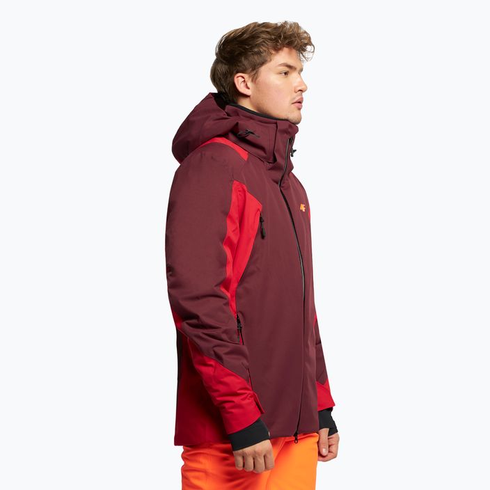 Pánska lyžiarska bunda 4F burgundy-red H4Z21-KUMN015 3