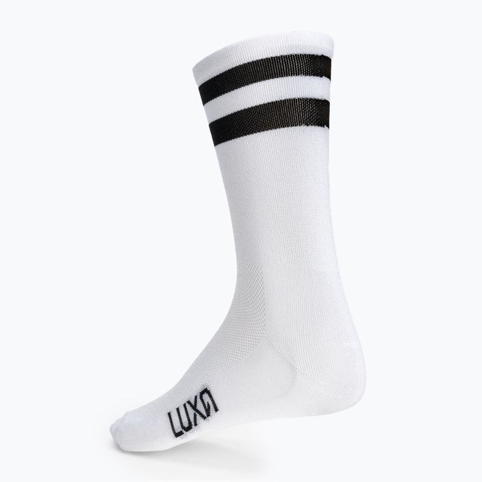 LUXA Night biele ponožky na bicykel LUHES04S 3