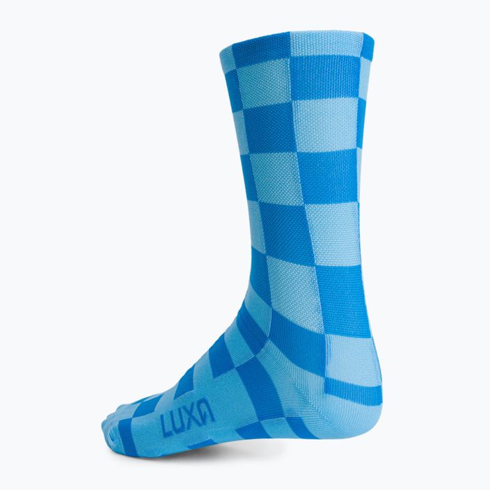 LUXA Cyklistické ponožky Squares modré LUAMSSQBS 3