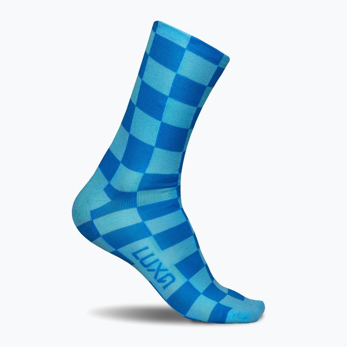LUXA Cyklistické ponožky Squares modré LUAMSSQBS