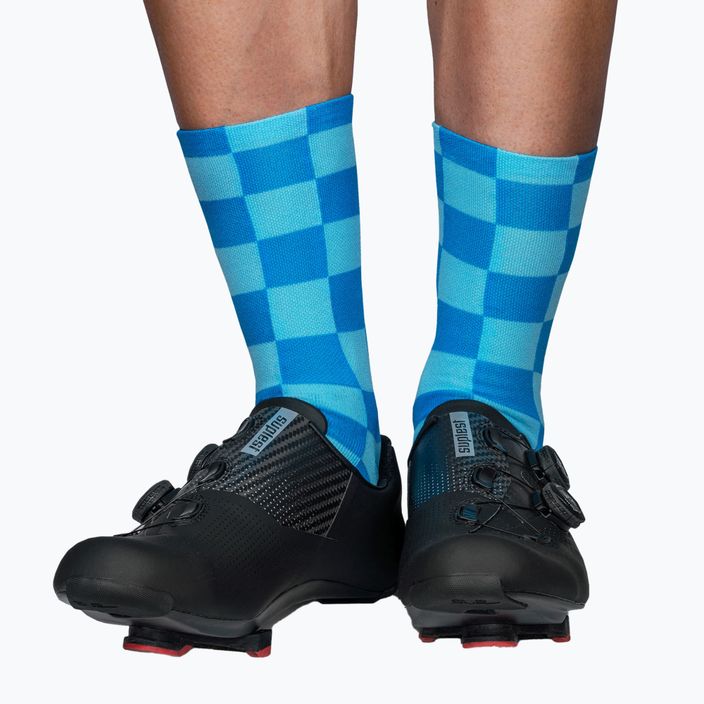 LUXA Cyklistické ponožky Squares modré LUAMSSQBS 2