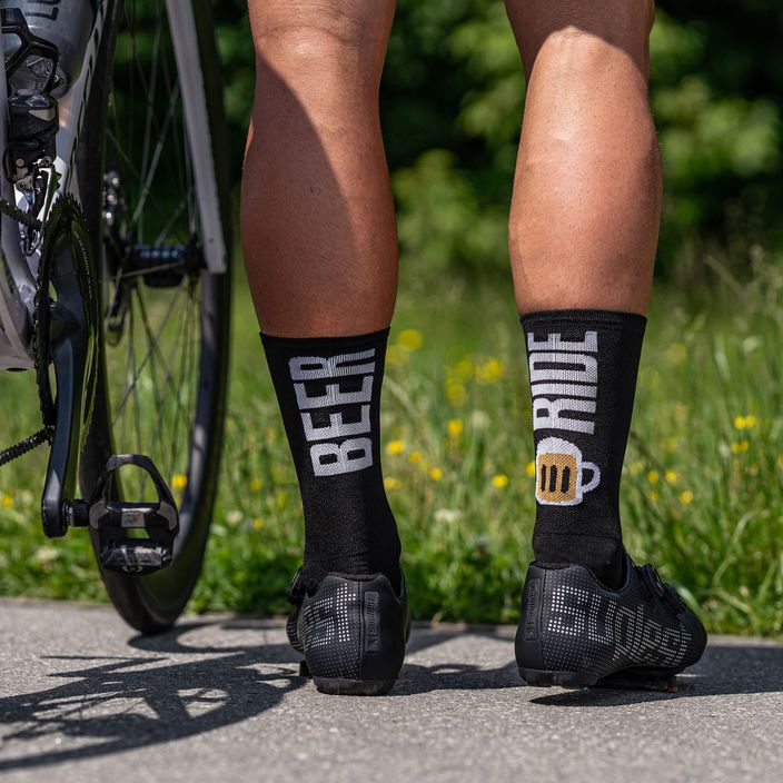 LUXA Beer Ride cyklistické ponožky čierne LAM21SBRBS1 7